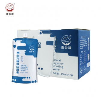 南臺(tái)控股-南臺(tái)方程水弱堿性小分子團(tuán)飲用水460ml-12袋箱裝高能態(tài)